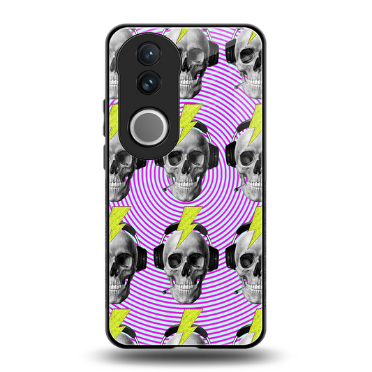 Skull Trip back phone cover | glass case for vivo v50