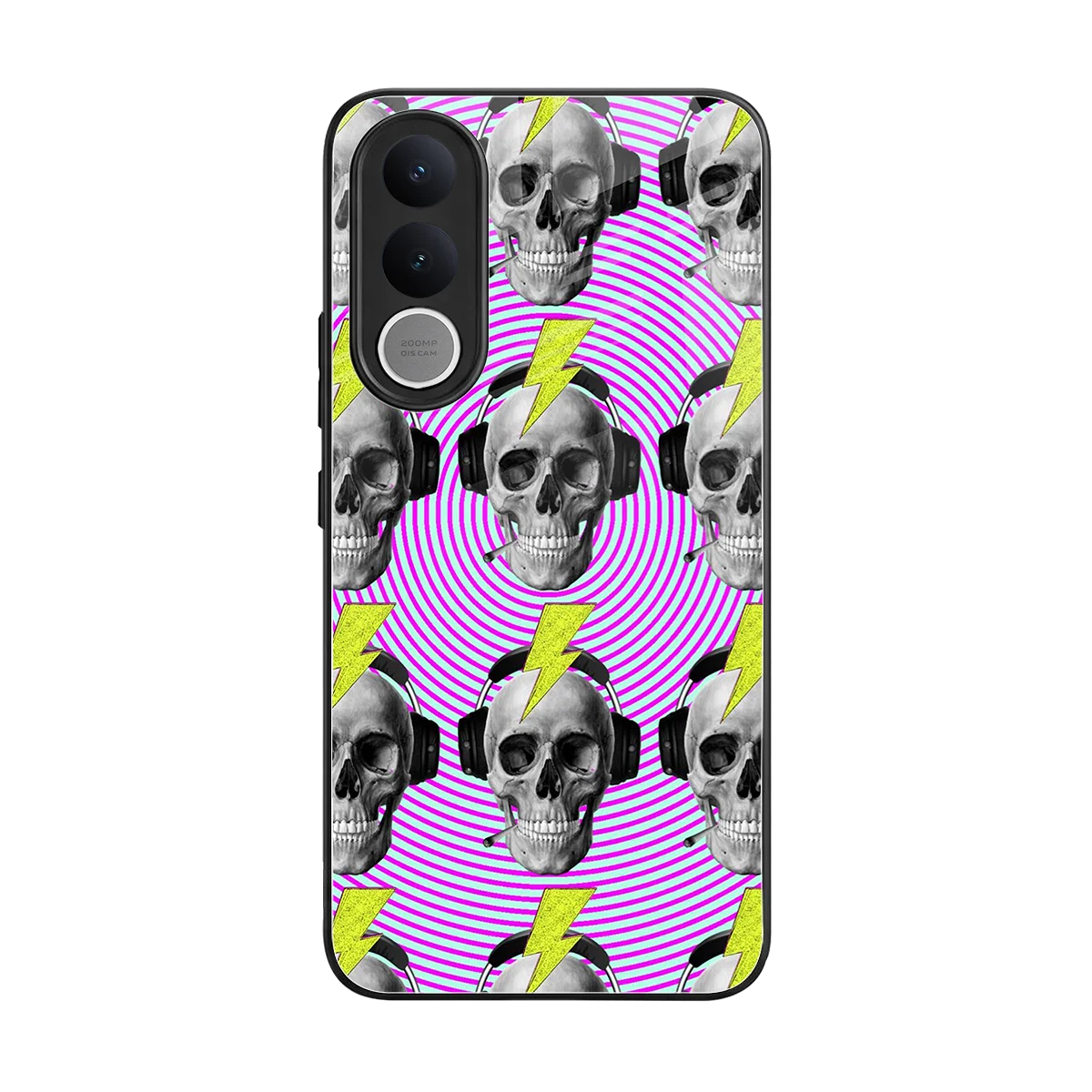 Skull Trip back phone cover | glass case for vivo v70 fe