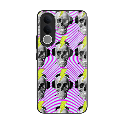 Skull Trip back phone cover | glass case for vivo v70 fe