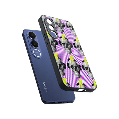 Skull Trip sleek vivo v70 fe cover with tempered glass back and TPU edges