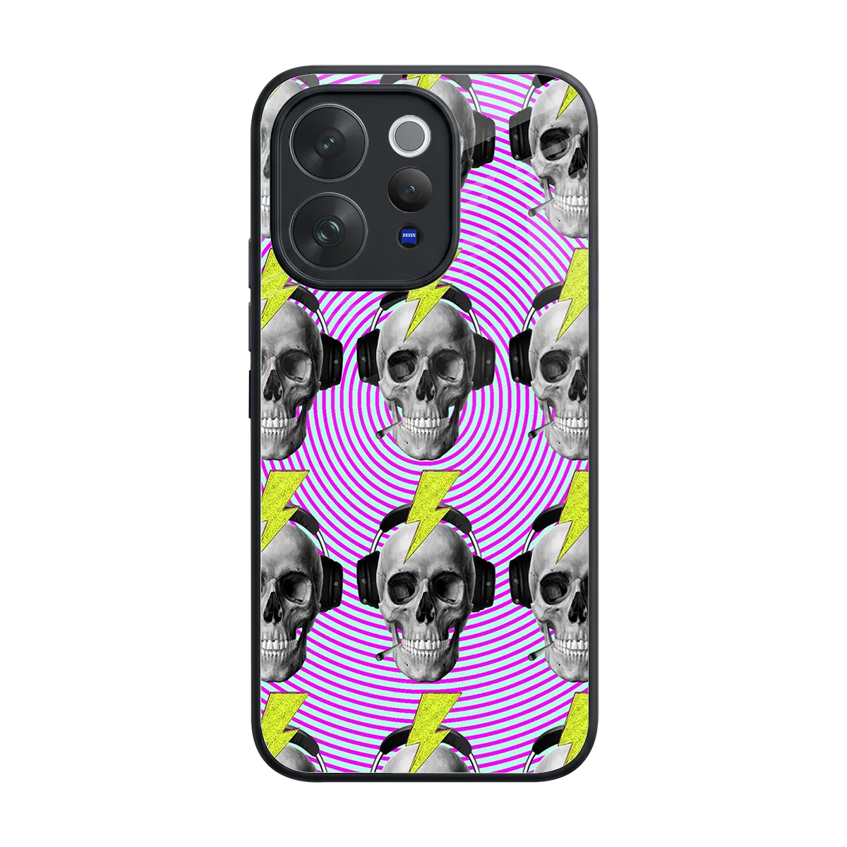 Skull Trip back phone cover | glass case for vivo v70