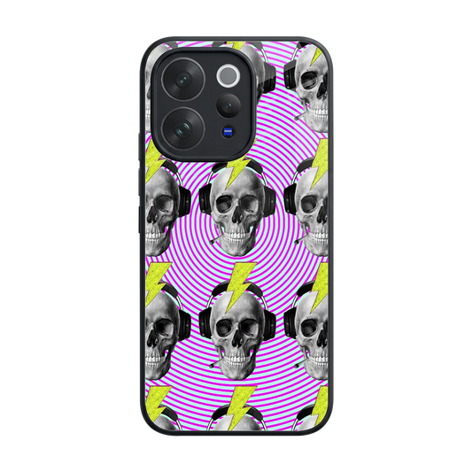 Skull Trip back phone cover | glass case for vivo v70
