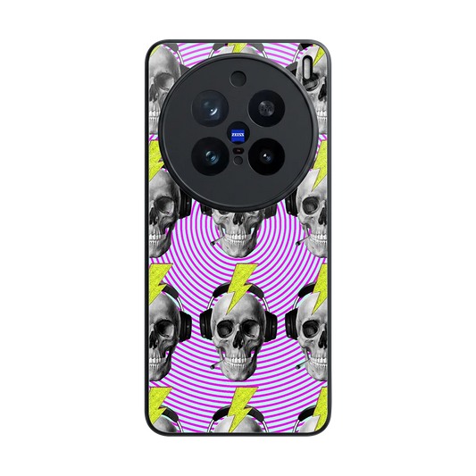 Skull Trip back phone cover | glass case for vivo x200 pro