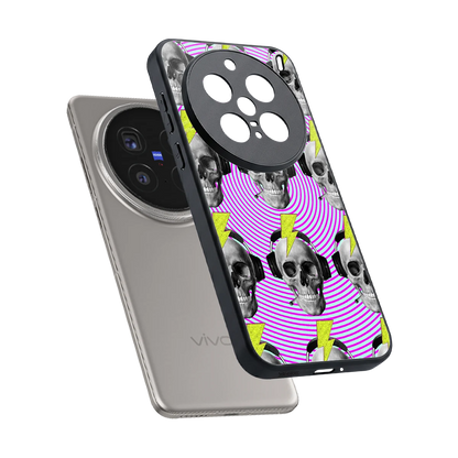 Skull Trip sleek vivo x200 pro cover with tempered glass back and TPU edges