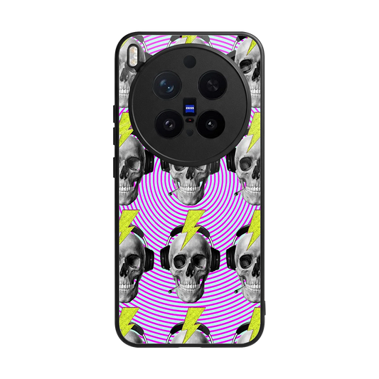Skull Trip back phone cover | glass case for vivo x300 pro