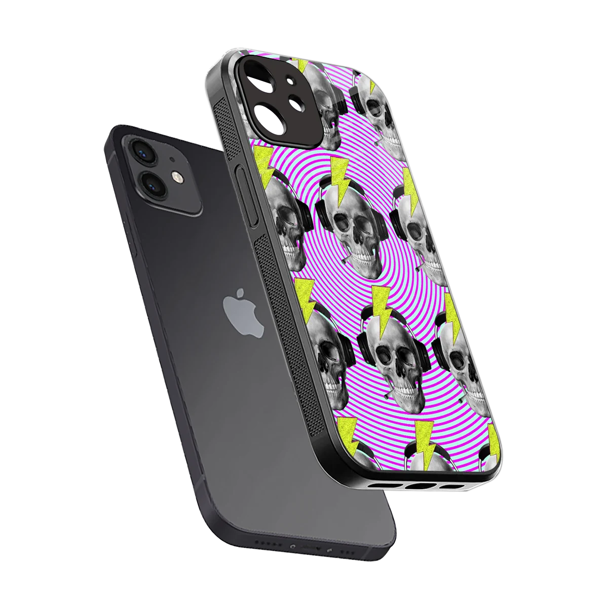 Skull Trip sleek iphone 11 cover with tempered glass back and TPU edges