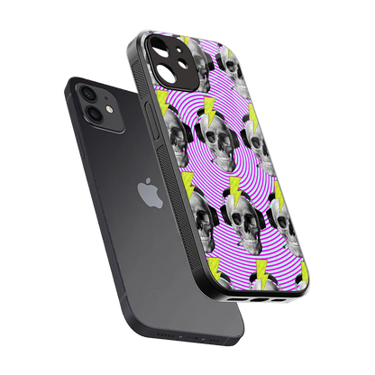 Skull Trip sleek iphone 11 cover with tempered glass back and TPU edges