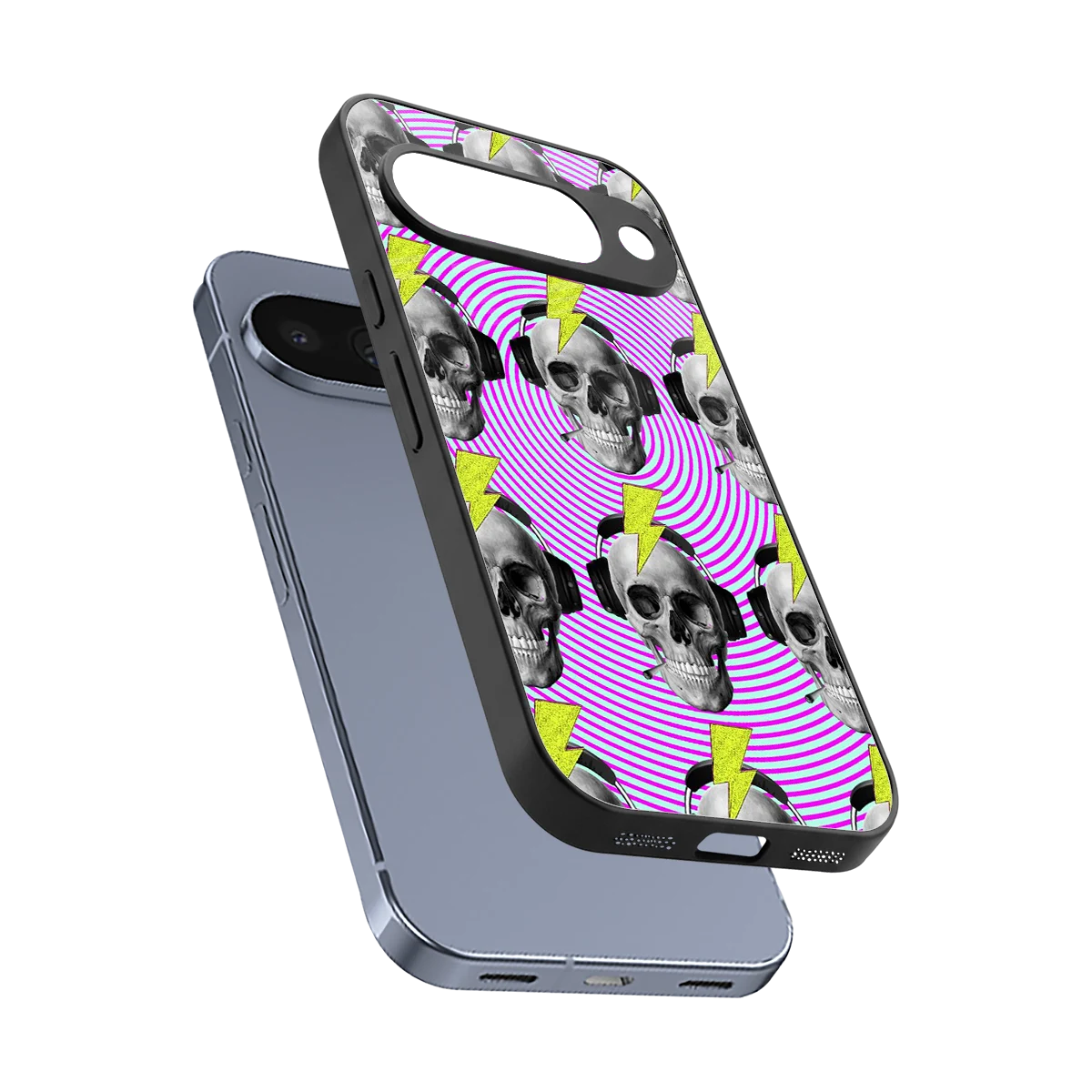 Skull Trip sleek google pixel 10 cover with tempered glass back and TPU edges