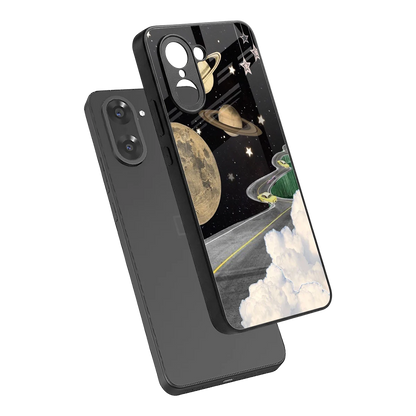 Skyline Galaxy sleek oneplus nord ce5 5g cover with tempered glass back and TPU edges