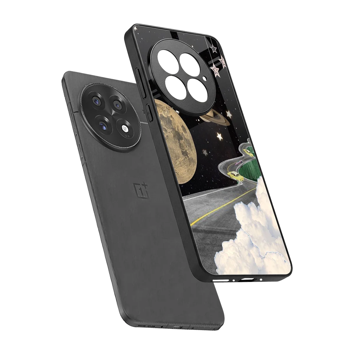 Skyline Galaxy sleek oneplus 13 cover with tempered glass back and TPU edges