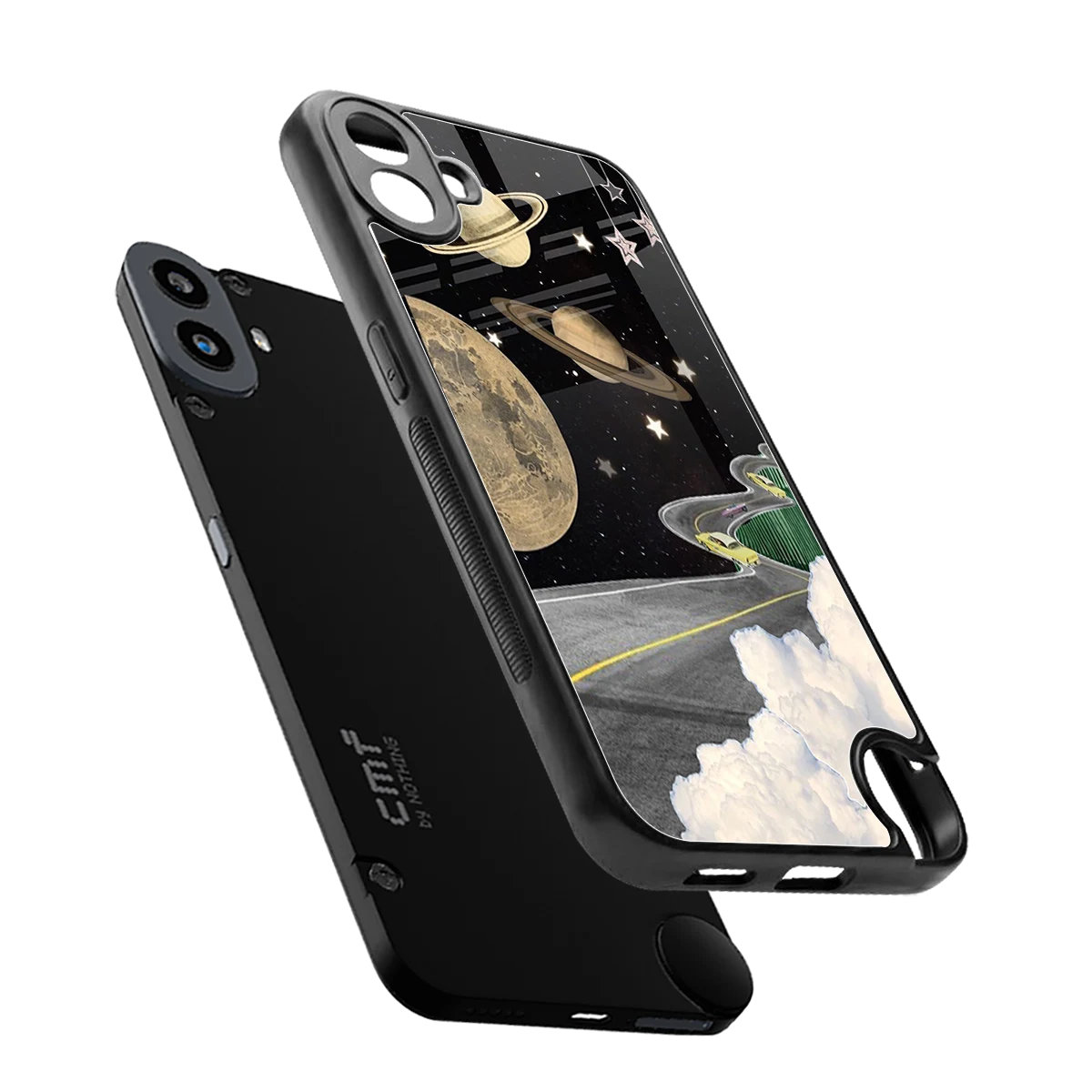 Skyline Galaxy sleek cmf nothing phone 1 cover with tempered glass back and TPU edges