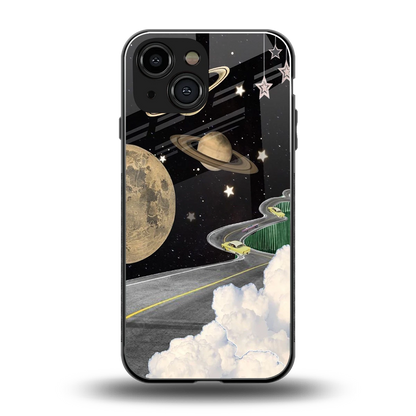 Skyline Galaxy back phone cover | glass case for iphone 13 mini