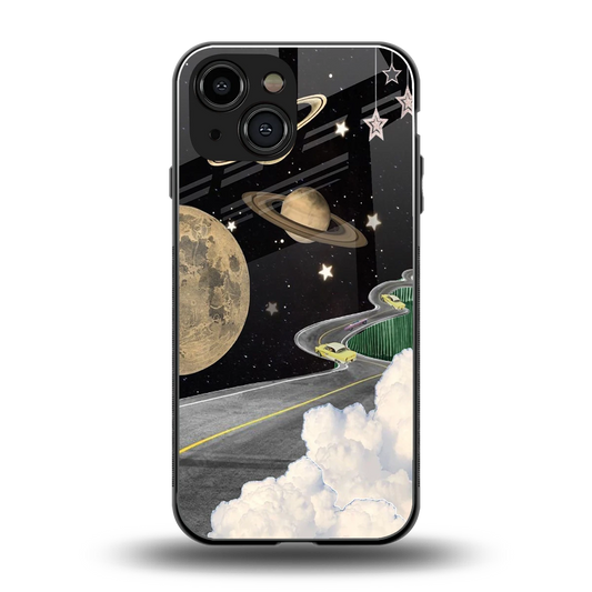 Skyline Galaxy back phone cover | glass case for iphone 13 mini