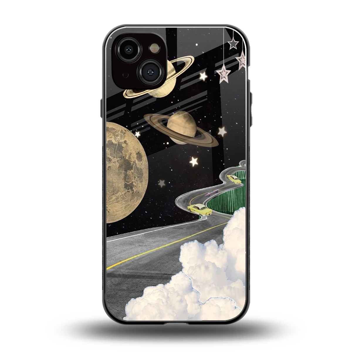 Skyline Galaxy back phone cover | glass case for iphone 14 plus