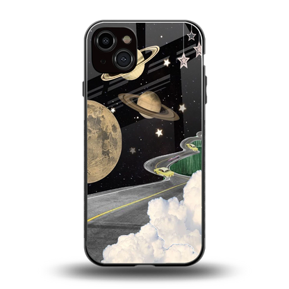 Skyline Galaxy back phone cover | glass case for iphone 14 plus