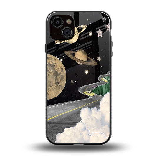 Skyline Galaxy back phone cover | glass case for iphone 14 plus