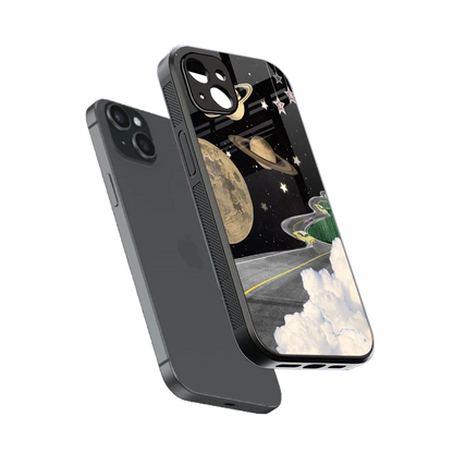 Skyline Galaxy sleek iphone 14 plus cover with tempered glass back and TPU edges