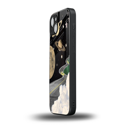 Skyline Galaxy iphone 14 plus mobile cover | shockproof glass phone case