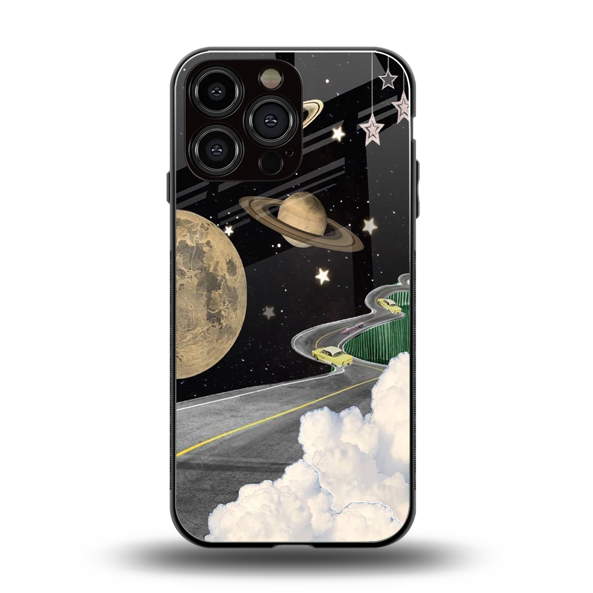 Skyline Galaxy back phone cover | glass case for iphone 15 pro max