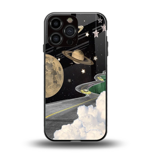 Skyline Galaxy back phone cover | glass case for iphone 15 pro max