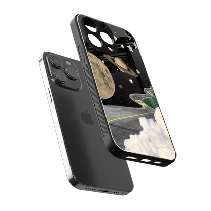Skyline Galaxy sleek iphone 15 pro max cover with tempered glass back and TPU edges