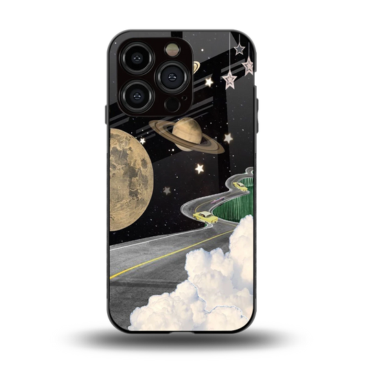 Skyline Galaxy back phone cover | glass case for iphone 15 pro