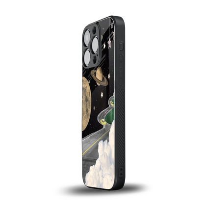 Skyline Galaxy iphone 15 pro mobile cover | shockproof glass phone case