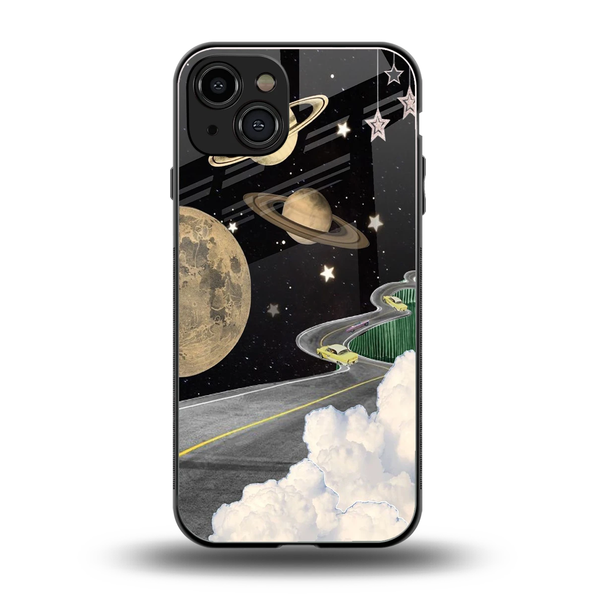 Skyline Galaxy back phone cover | glass case for iphone 15