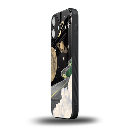 Skyline Galaxy iphone 16 plus mobile cover | shockproof glass phone case