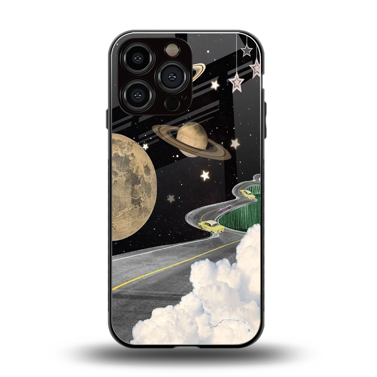 Skyline Galaxy back phone cover | glass case for iphone 16 pro max