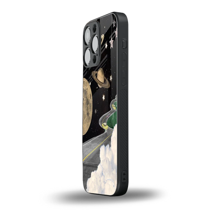 Skyline Galaxy iphone 16 pro max mobile cover | shockproof glass phone case