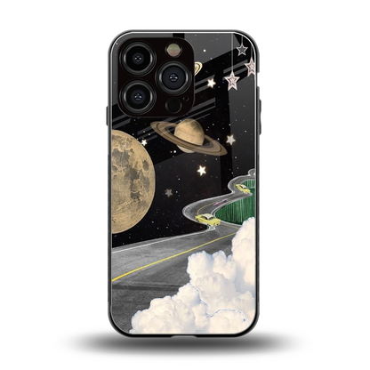 Skyline Galaxy back phone cover | glass case for iphone 16 pro