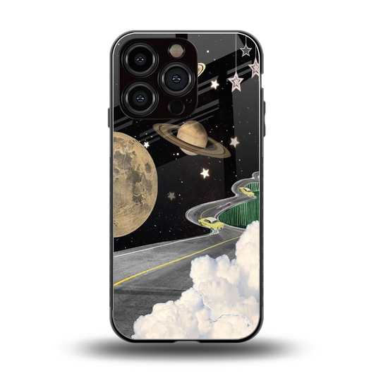Skyline Galaxy back phone cover | glass case for iphone 16 pro