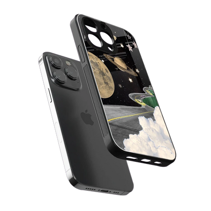 Skyline Galaxy sleek iphone 16 pro cover with tempered glass back and TPU edges