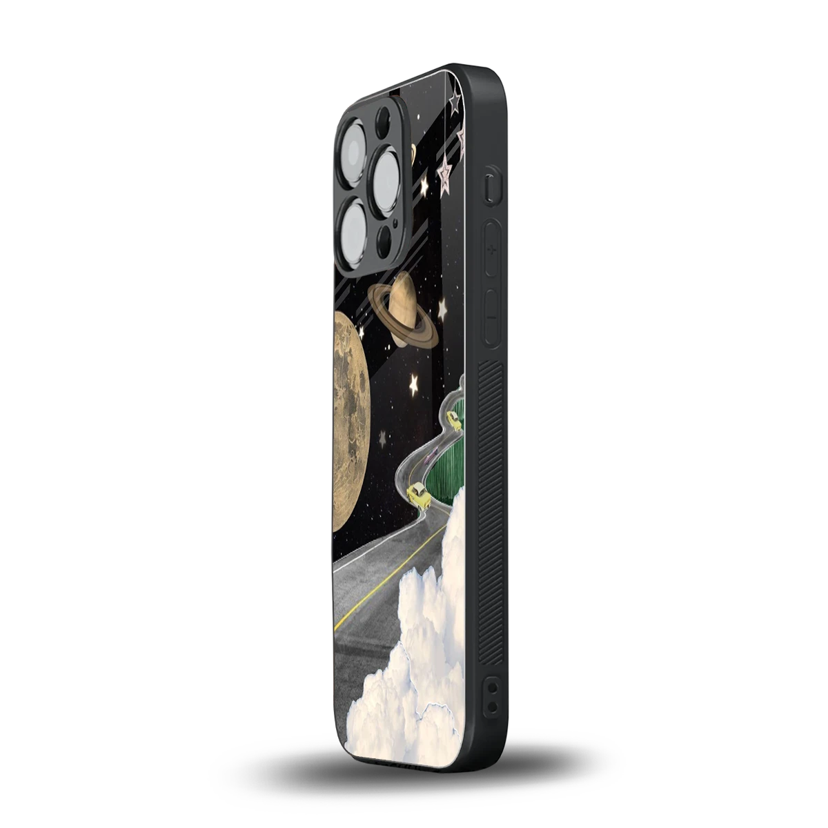 Skyline Galaxy iphone 16 pro mobile cover | shockproof glass phone case