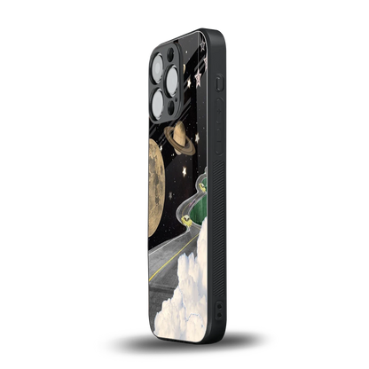 Skyline Galaxy iphone 16 pro mobile cover | shockproof glass phone case