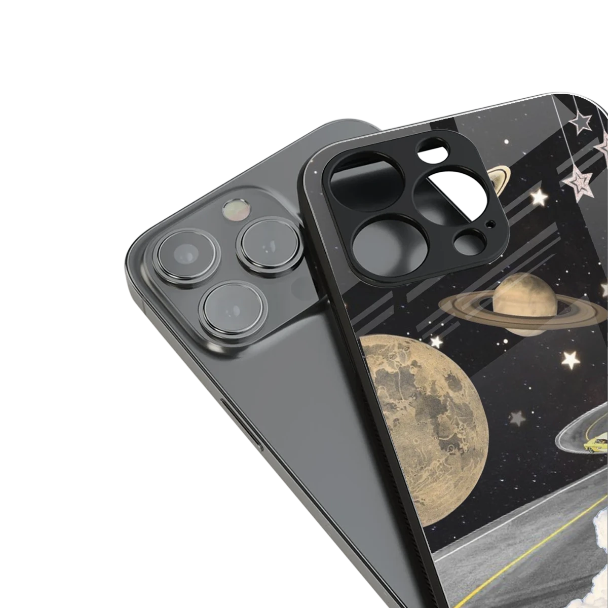 Skyline Galaxy stylish phone case for iphone 16 pro max | glossy glass and slim fit