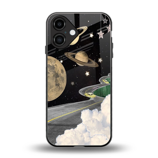 Skyline Galaxy back phone cover | glass case for iphone 16
