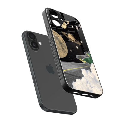 Skyline Galaxy sleek iPhone 16 cover with tempered glass back and TPU edges