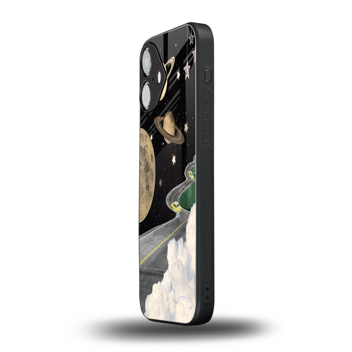 Skyline Galaxy iPhone 16 mobile cover | shockproof glass phone case