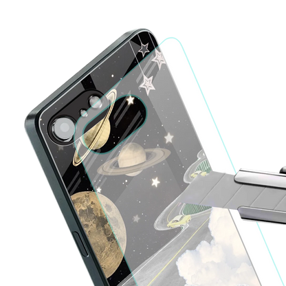Skyline Galaxy stylish phone case for iphone 16e | glossy glass and slim fit
