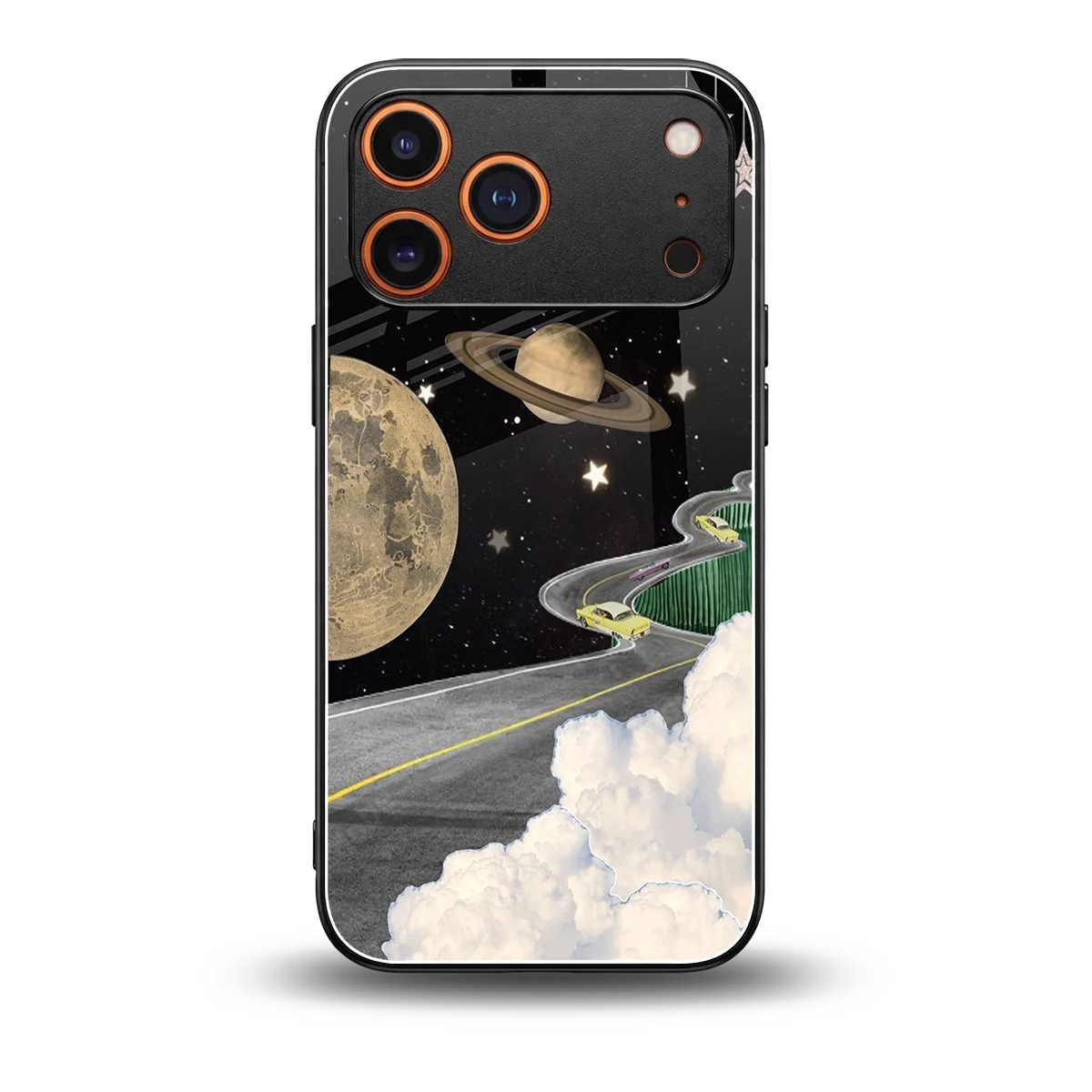 Skyline Galaxy back phone cover | glass case for iphone 17 pro