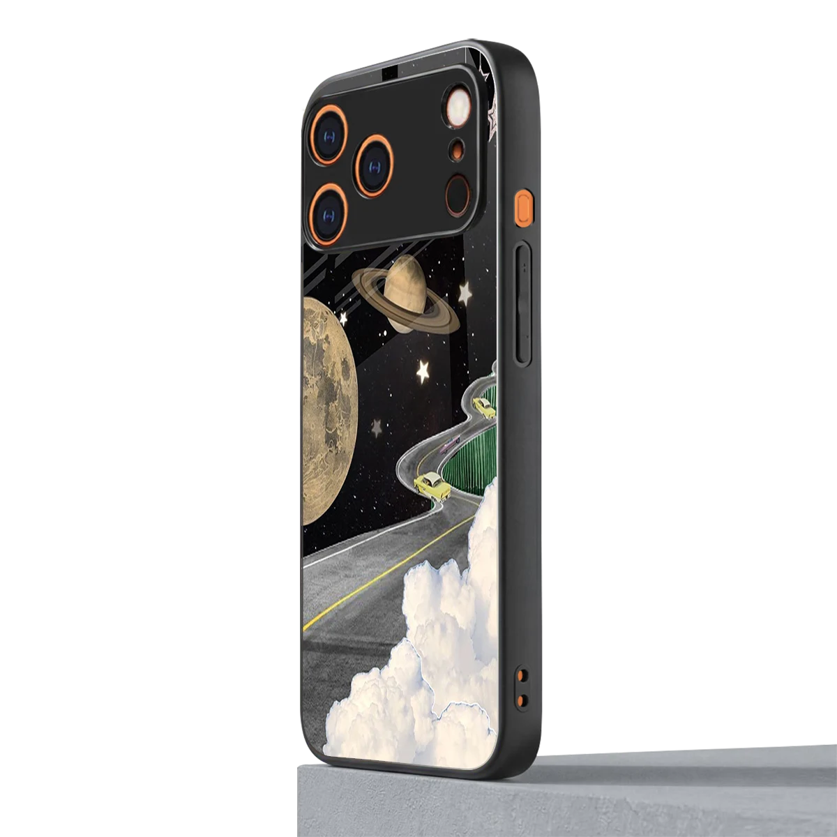 Skyline Galaxy iphone 17 pro mobile cover | shockproof glass phone case