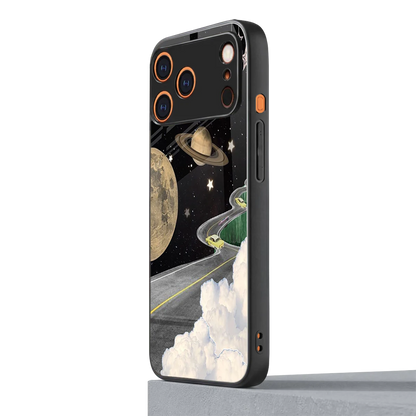 Skyline Galaxy iphone 17 pro mobile cover | shockproof glass phone case