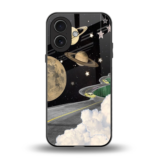 Skyline Galaxy back phone cover | glass case for iphone 17