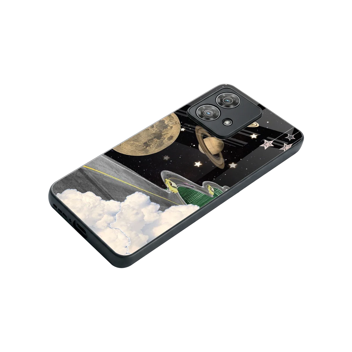 Skyline Galaxy stylish phone case for motorola edge 40 neo 5g | glossy glass and slim fit