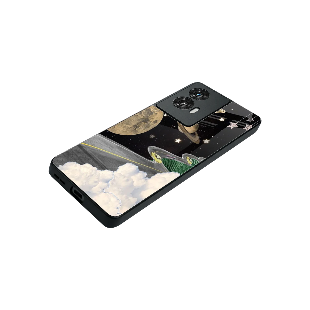Skyline Galaxy stylish phone case for motorola edge 50 fusion | glossy glass and slim fit