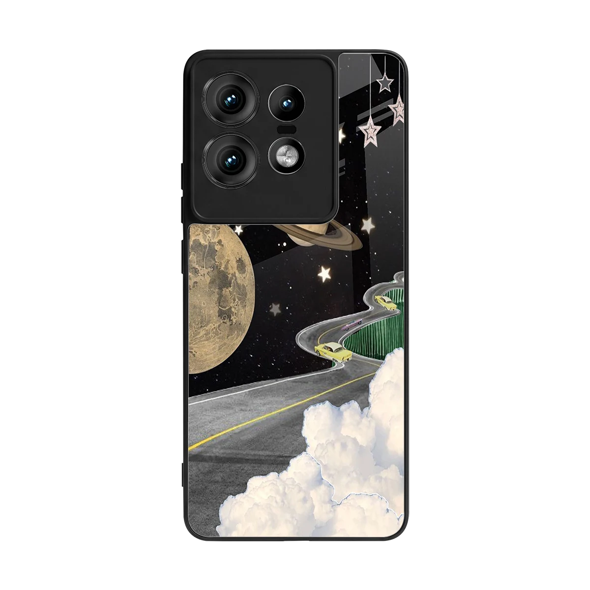 Skyline Galaxy back phone cover | glass case for motorola edge 50 pro