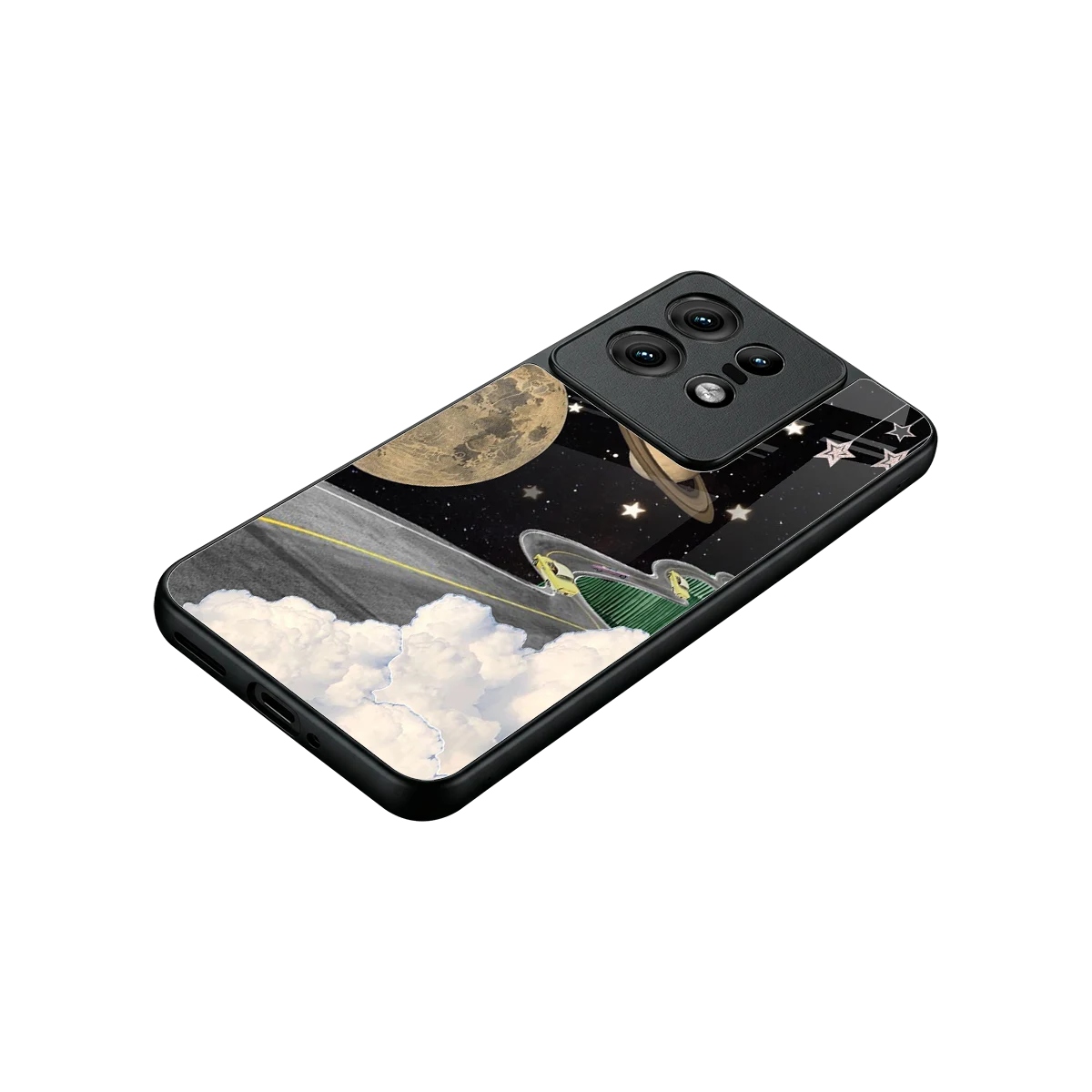 Skyline Galaxy stylish phone case for motorola edge 50 pro | glossy glass and slim fit