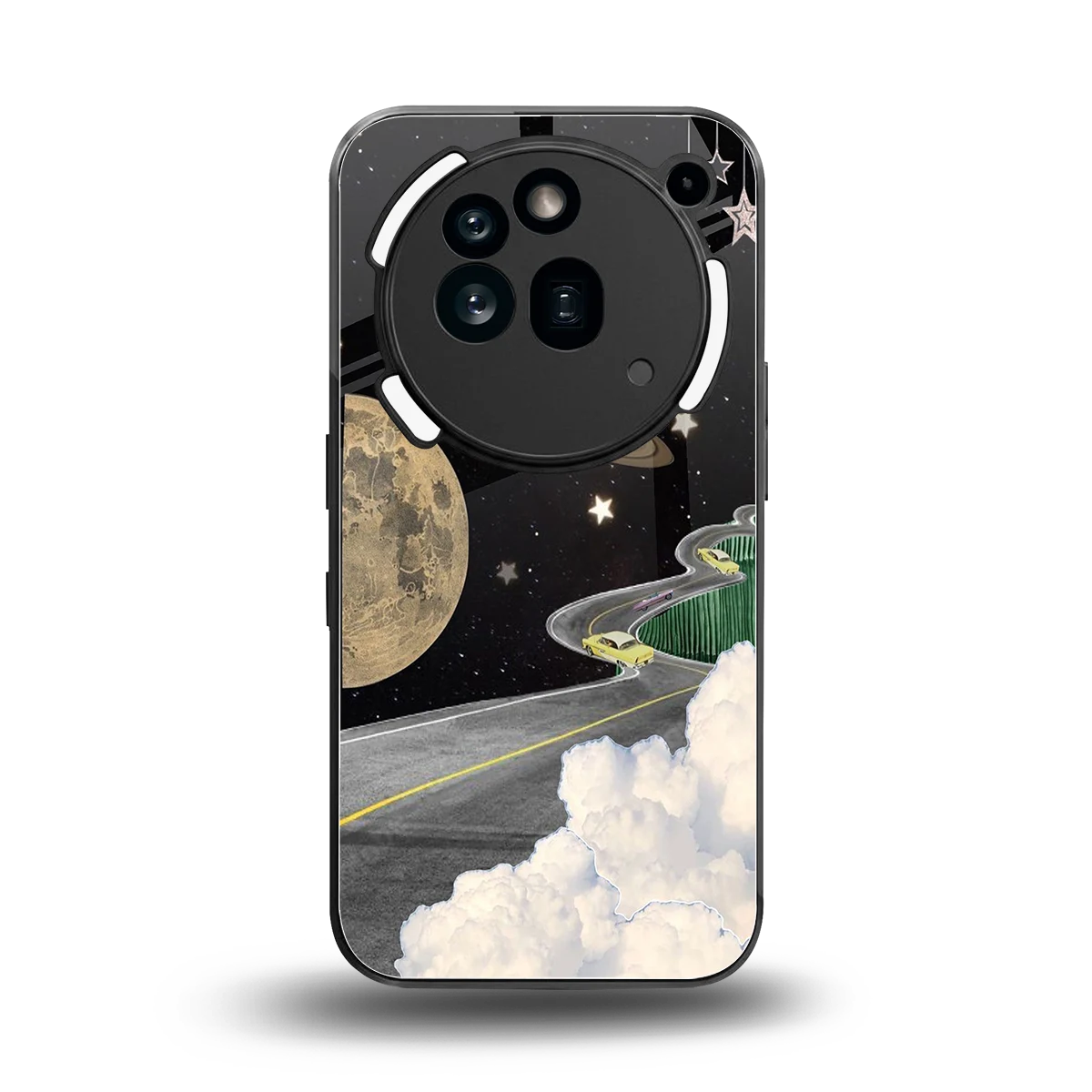 Skyline Galaxy back phone cover | glass case for nothing phone 3a pro